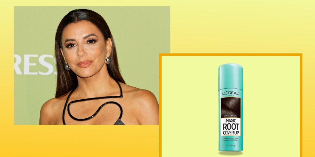 Eva Longoria Swears By L'Oreal's Magic Root Cover Up for Grays