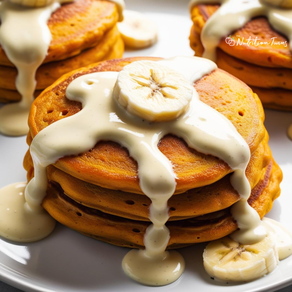 Protein Pancakes with Pumpkin Banana Cream Syrup